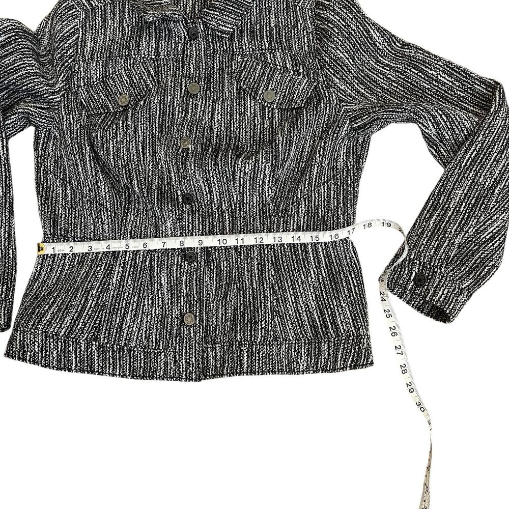 White House Black Market WHBM Womens M 8 10 Boucle Trucker Jacket Office NEW NWT - Picture 12 of 16